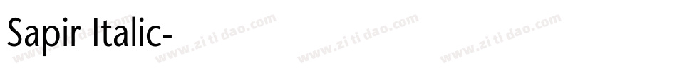 Sapir Italic字体转换